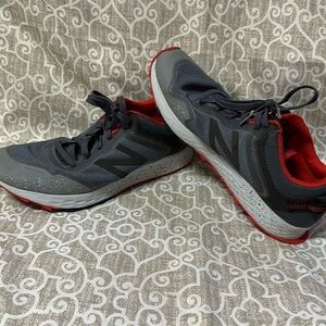 New Balance Gray and Red Athletic Shoes